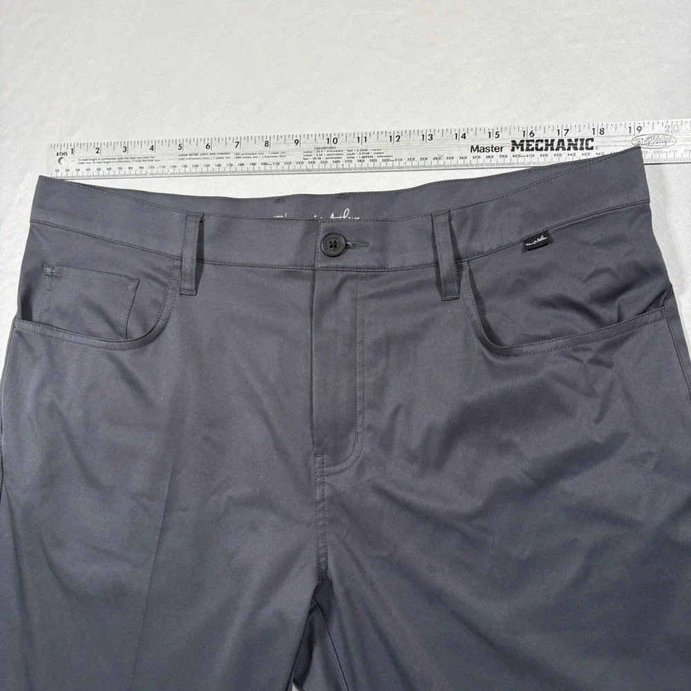TravisMathew Pants Mens 38 Open To Close Gray Performance EUC